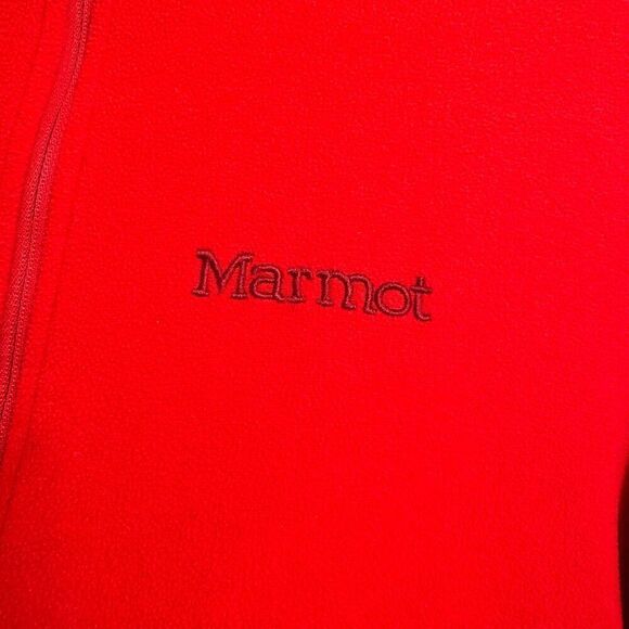 Vintage 2000's Marmot Polartec Red Fleece Pullover Quarter Zip Med - Picture 3 of 8